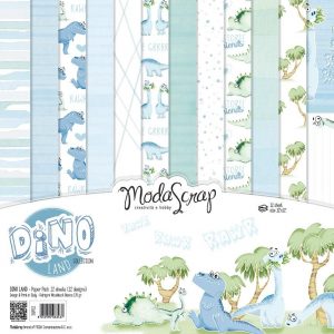 MODASCRAP PAPER PACK 30X30CM PAPER PACK DINO LAND '