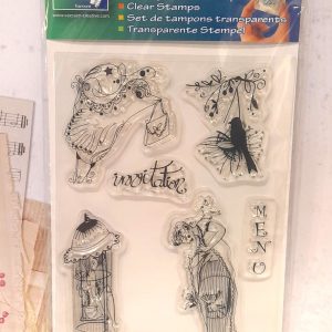 Timbri in silicone - Uccellini e signore'