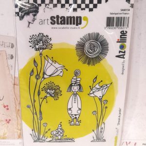 Timbri in silicone - Bambina e fiorellini '