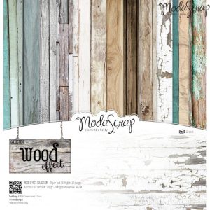 MODASCRAP PAPER PACK - WOOD EFFECT COLLECTION 30X30CM '